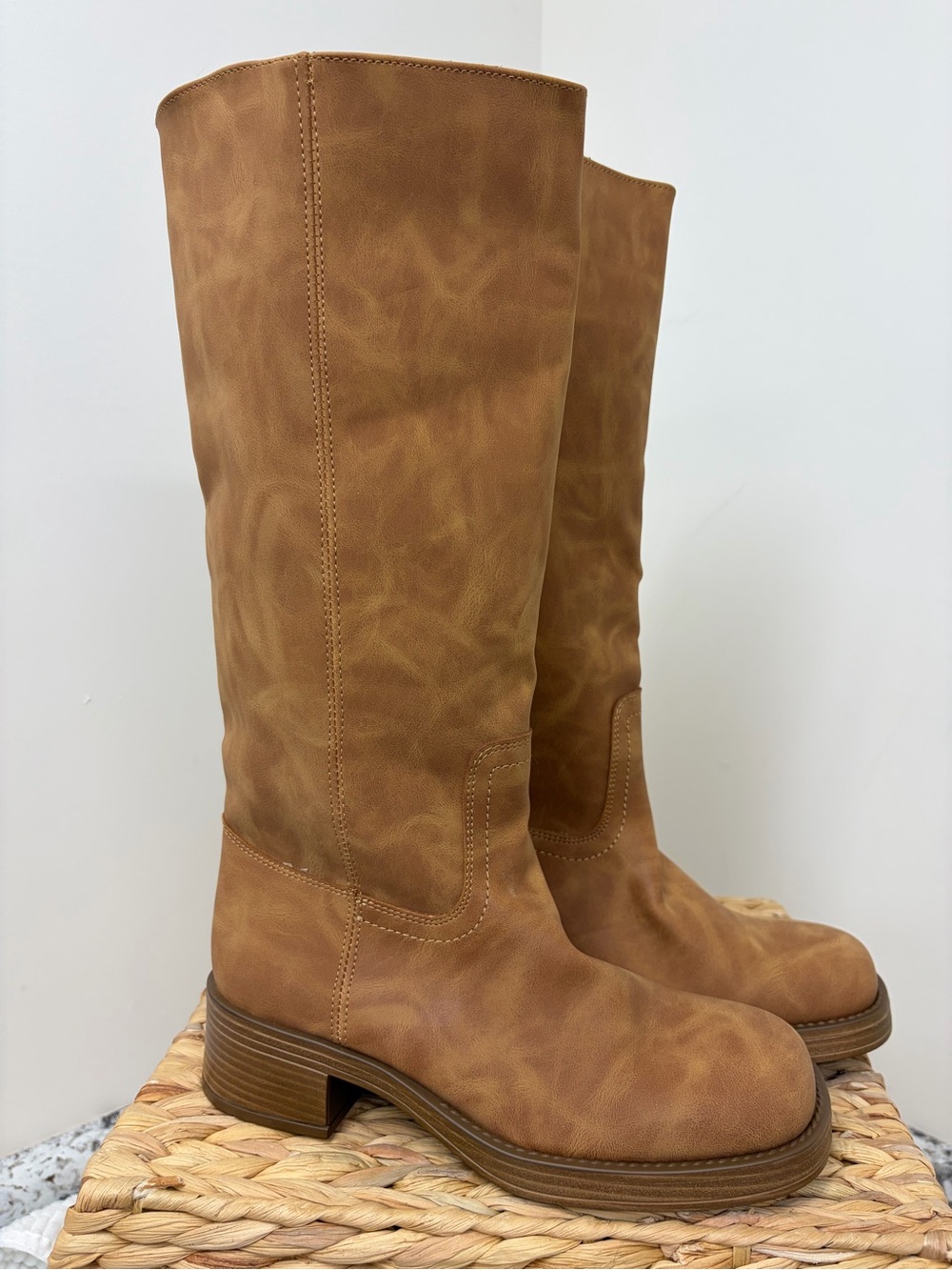 Steve Madden Tall Pull-On Boots in Cognac